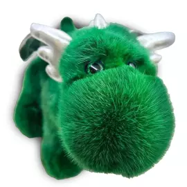 Дракон большой из меха норки, зеленый